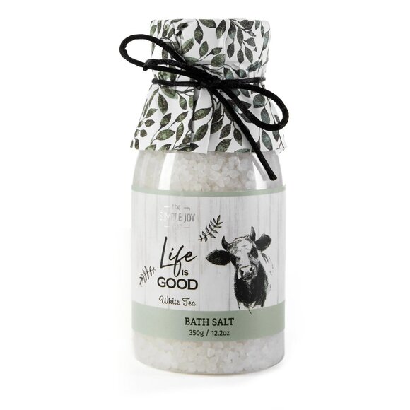 Life is Good White Tea Bath Salts 12.2oz - Picture 1 of 2